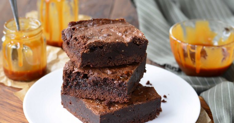Karamel zeezout brownies