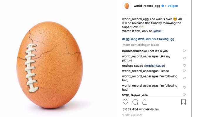 Wereldberoemde Instagram-ei ‘breekt’ onder psychische druk